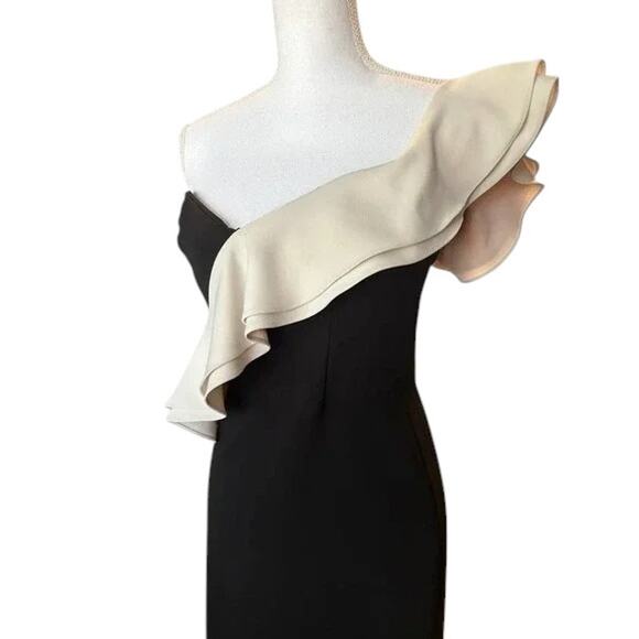 PARKER Imani Ruffle-Trim One-Shoulder Mini Dress Size Small - Picture 9 of 9